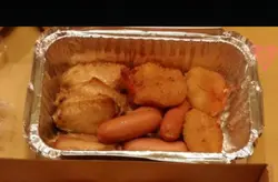 炸蝦,雞翼,腸仔