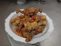 椒盐田鸡腿