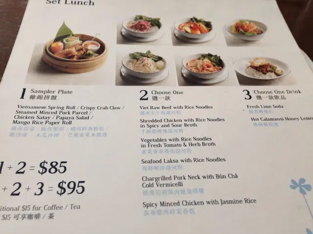 Set lunch: 6 種主菜