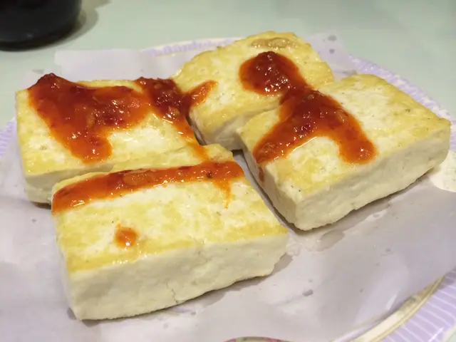 外脆內滑的煎魚豆腐