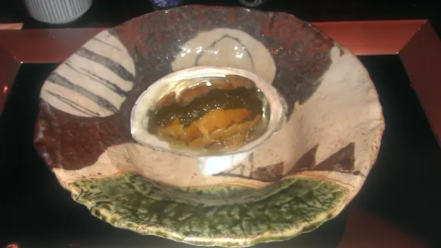 肝汁巧配鮑魚，新嚐試，一流