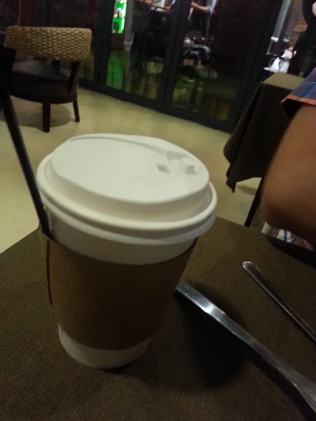 有d失望用了紙杯, 沒有拉花了