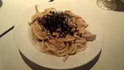 日式鸡丝芝麻酱冷乌冬配紫菜流心蛋