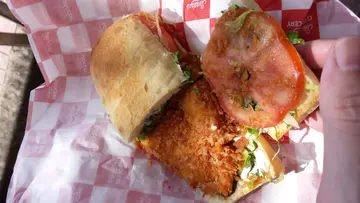 Chicken schnitzel sandwich