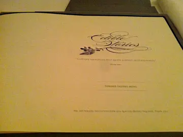 Specially-made menu