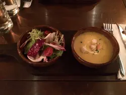 沙律、南瓜甘荀汤