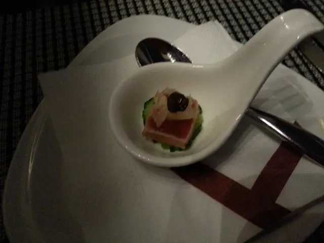 Blue Lobster Tartare, Caviar, Tomato Jelly and Tomato Cloud