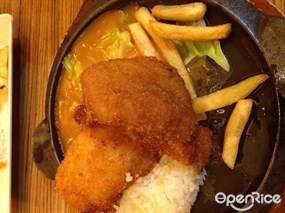 蒜蓉吉烈豬排/吉烈魚柳薯菜飯 - 屯門的為食皇餐廳