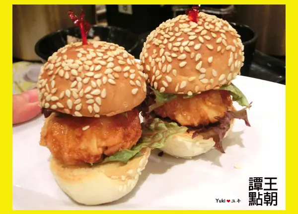青芥一口脆蝦漢堡仔