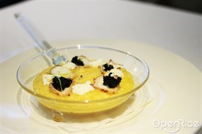 Main- Pumpkin risotto with grilled octopus capaccio, burrata and parsley jelly - 中環的Vasco Spanish Fine Dining