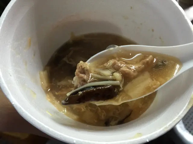 份量十足，有雞肉絲及魚片。