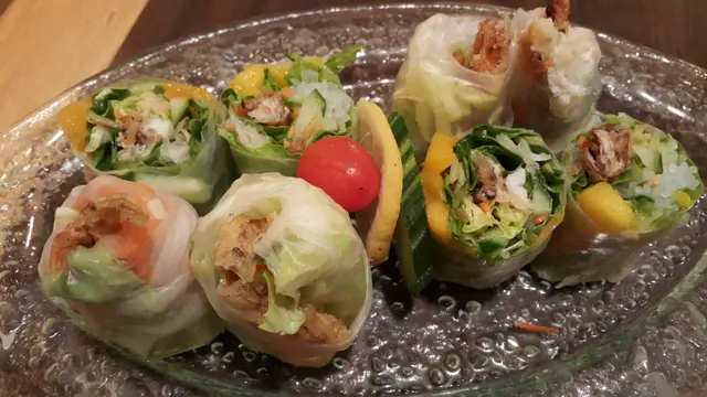 香芒軟殼蟹米紙卷