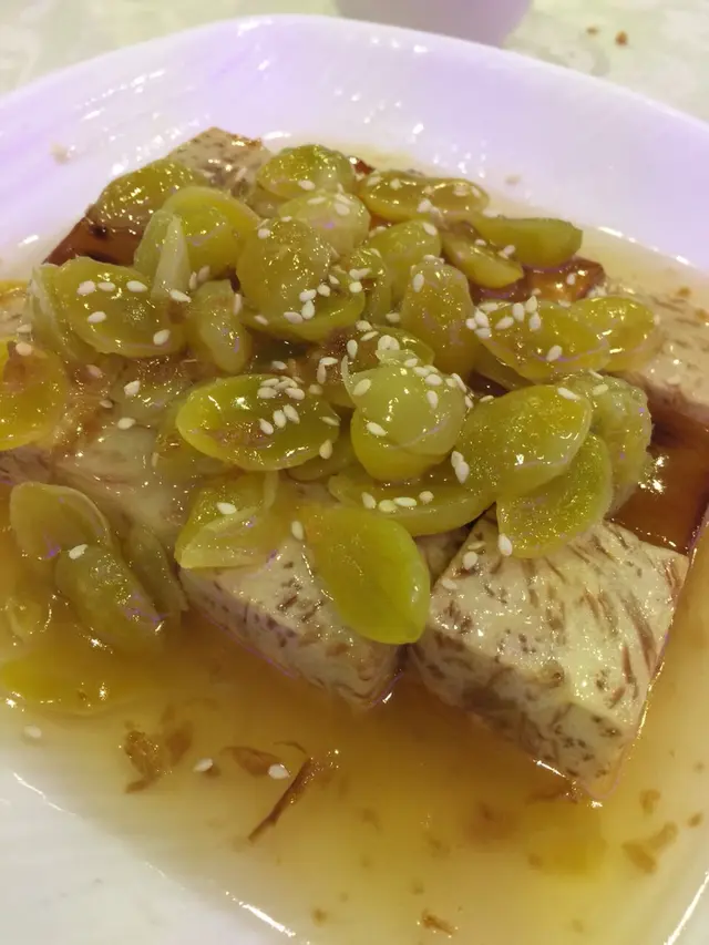 蕃薯+芋頭+白果、再加上桂花糖槳,幾飽都要吃