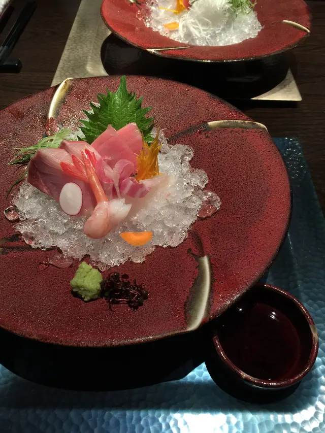 日本活締油甘魚、藍鰭中拖羅、真鯛及南蠻蝦刺身