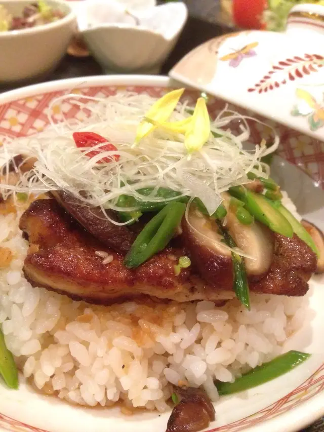 野菜雜菌鵝肝丼御膳