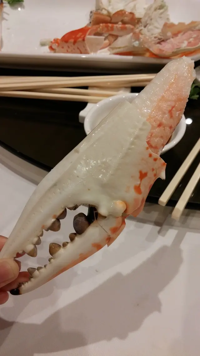 蟹肉清甜濕潤，不會烹調過久，肉質不算老韌