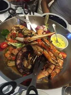 Hot seafood platter