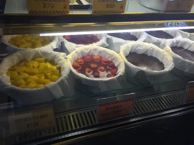 放滿蛋糕的櫥窗