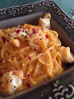 玫瑰汁蝦球意粉