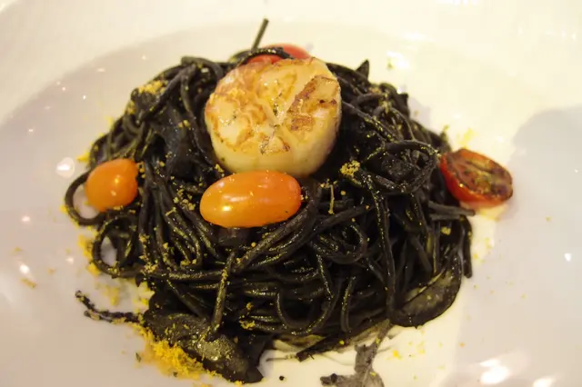 北海道珍寶帶子墨魚汁意大利麵