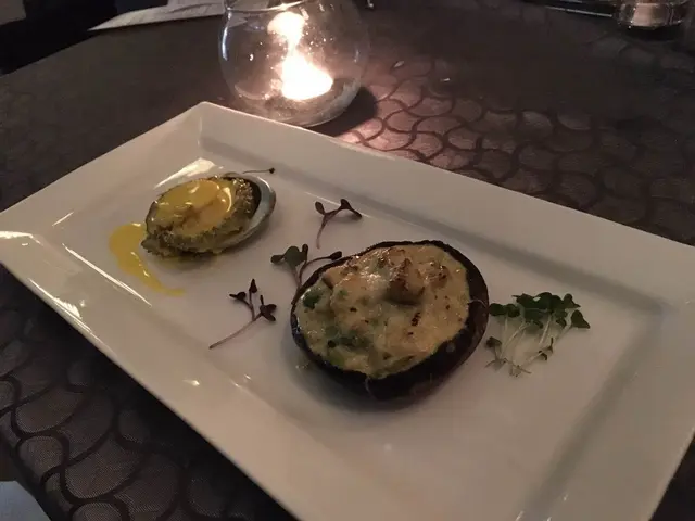 五頭南非鮑魚/牛油果蟹肉蘑菇