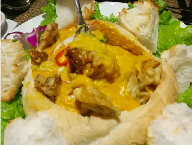 麵包焗咖喱軟殼蟹