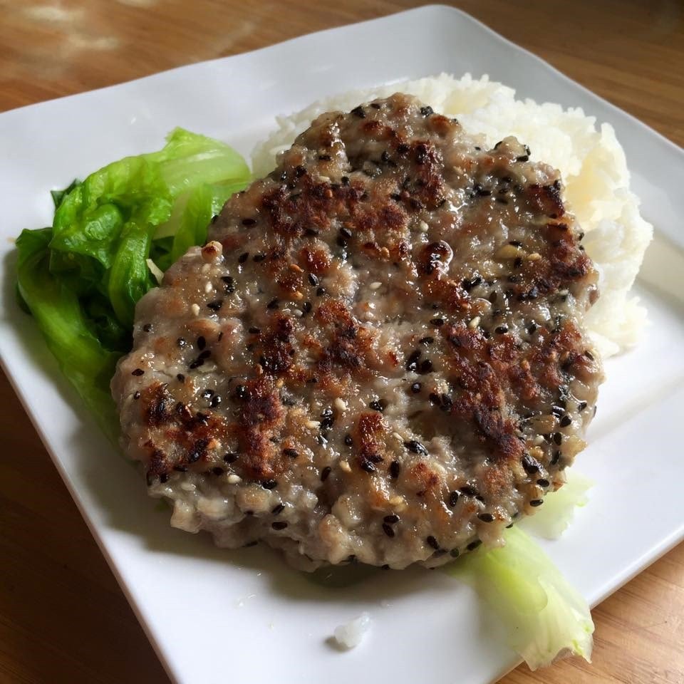 黑白芝麻核桃煎肉饼饭