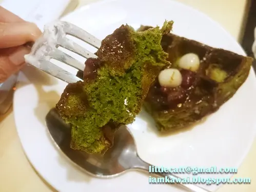 抹茶窩夫配豆腐雪糕