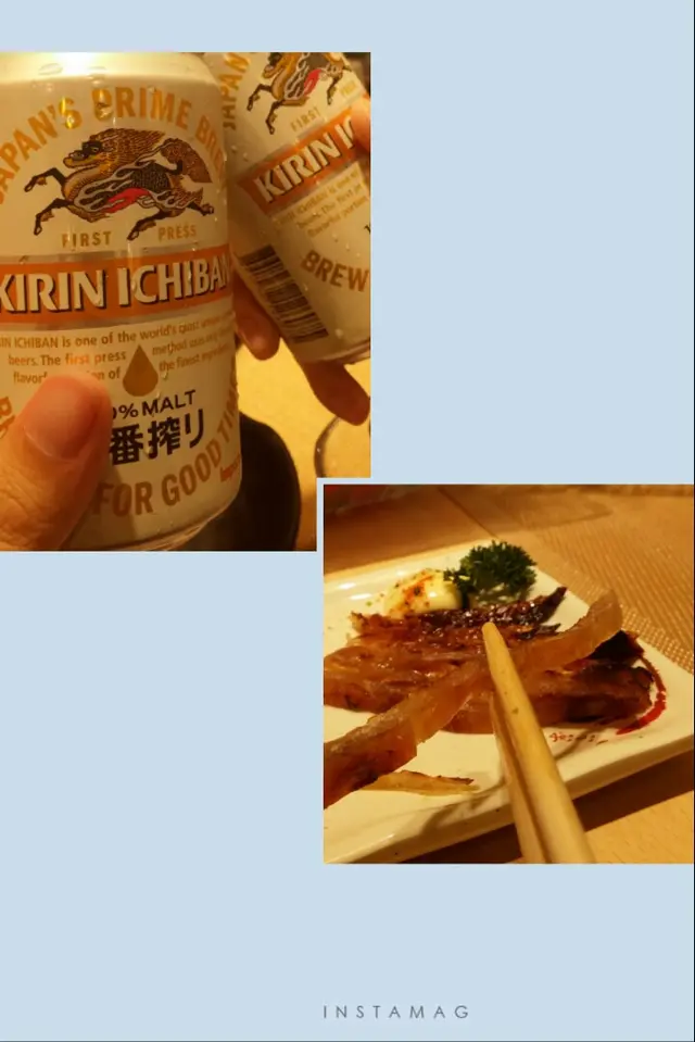 河豚魚乾配日本啤酒