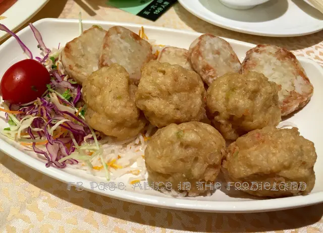 黃金墨魚卷拼蝦棗