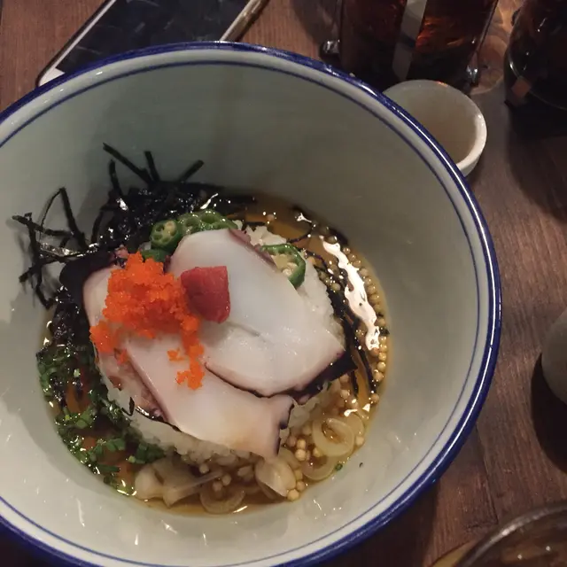 章魚秋葵茶漬飯