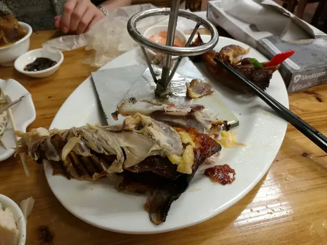 兩個人食完雞飽哂