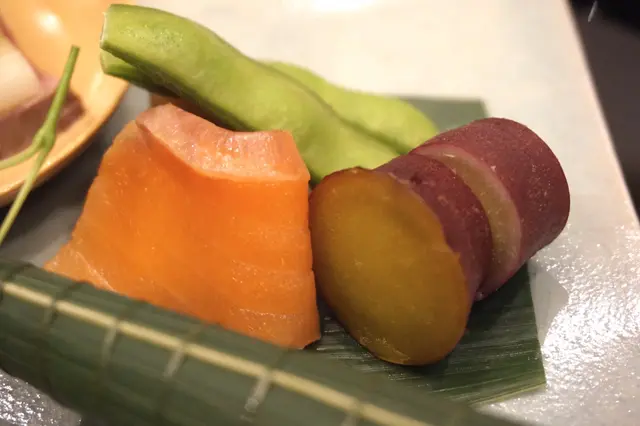 三文魚檸檬片・蕃薯・枝豆