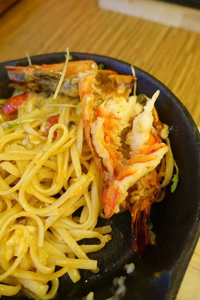 大蝦肉質結實,鮮甜彈牙