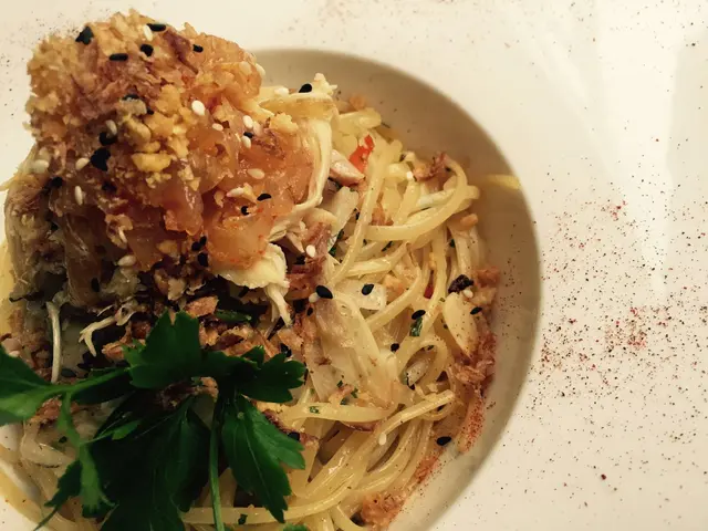 手撕雞肉羅勒蒜辣扁意粉