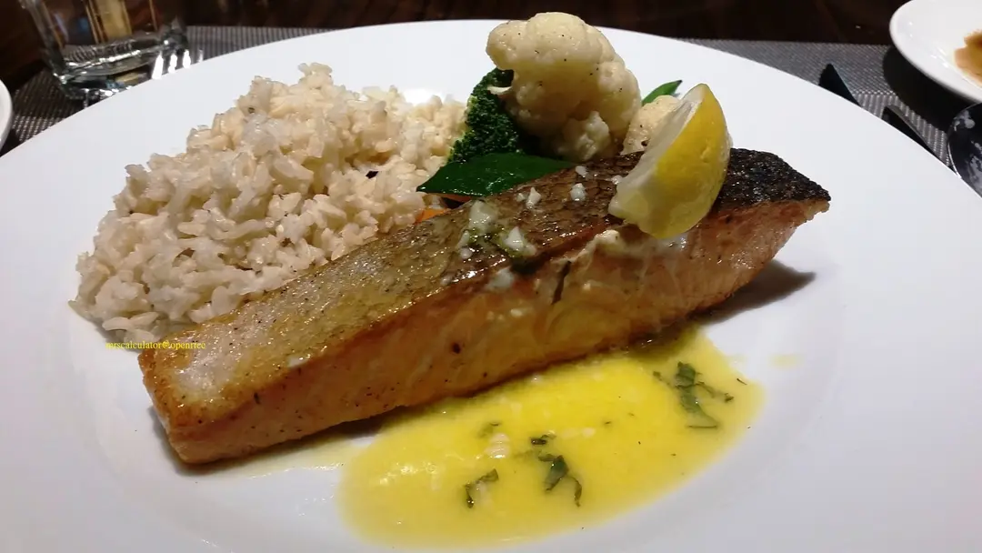flame grilled salmon fillet