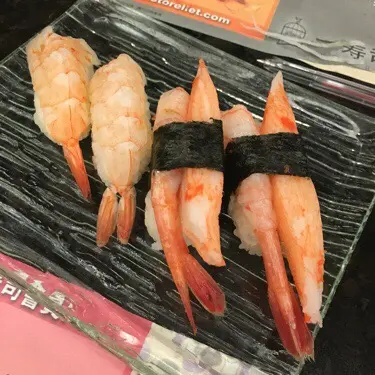 甜蝦蟹棒壽司，活海老壽司