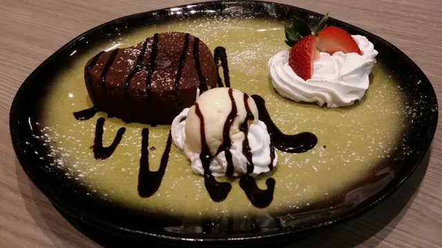 朱古力心太軟配雪糕