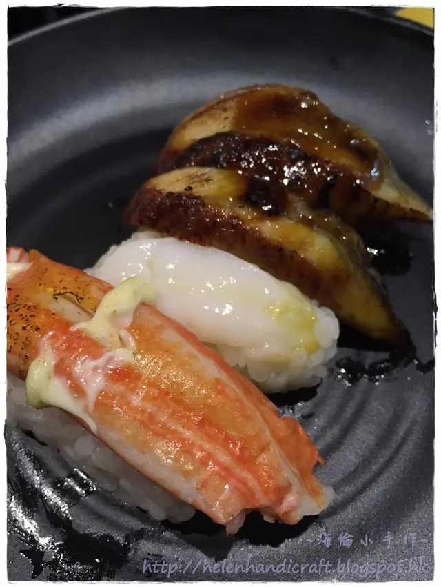 炙燒蟹棒及燒鰻魚壽司