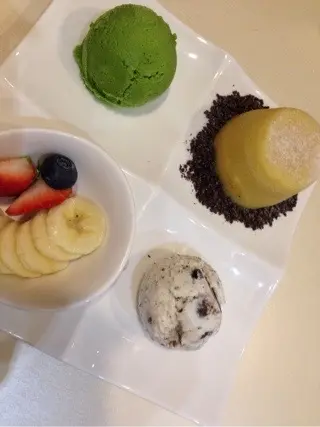 香蕉心太軟伴抹茶、曲奇雪糕