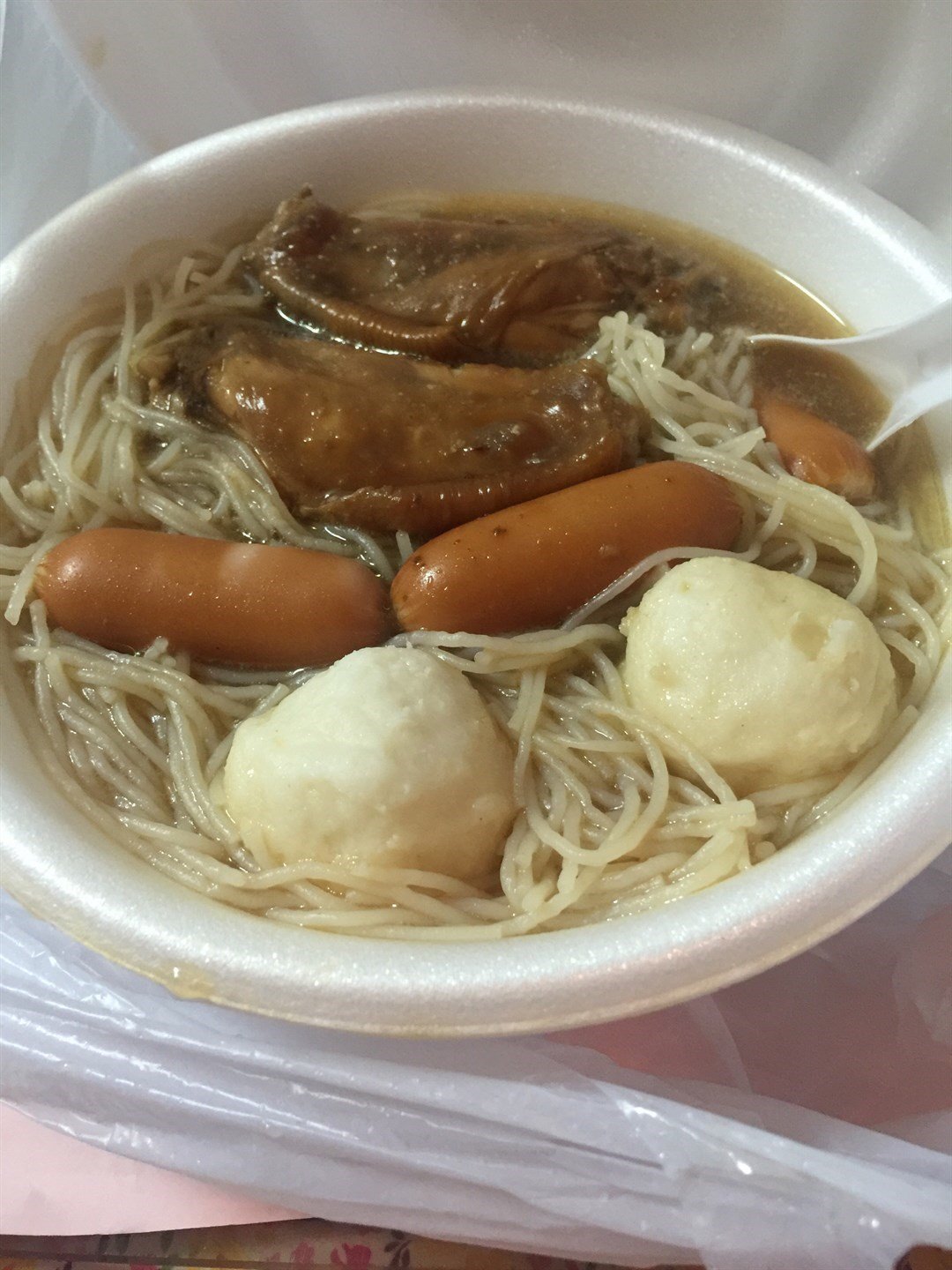 三餸車仔麵 $ 48