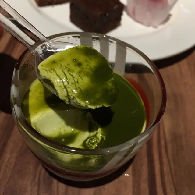 自家制抹茶布甸