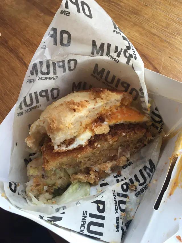 自家制蟹餅漢堡