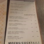 Drinks Menu - Mocks/ Cocktails