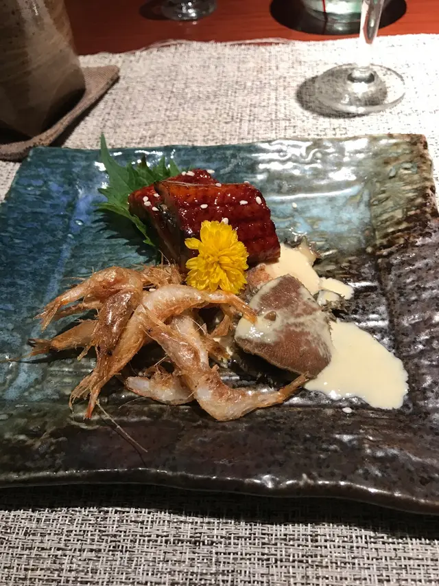 懷石頭盤3小碟 （酒煮鮑魚、白蝦、鰻魚）