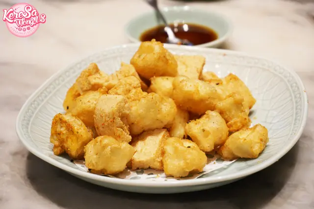 椒鹽豆腐茄子粒