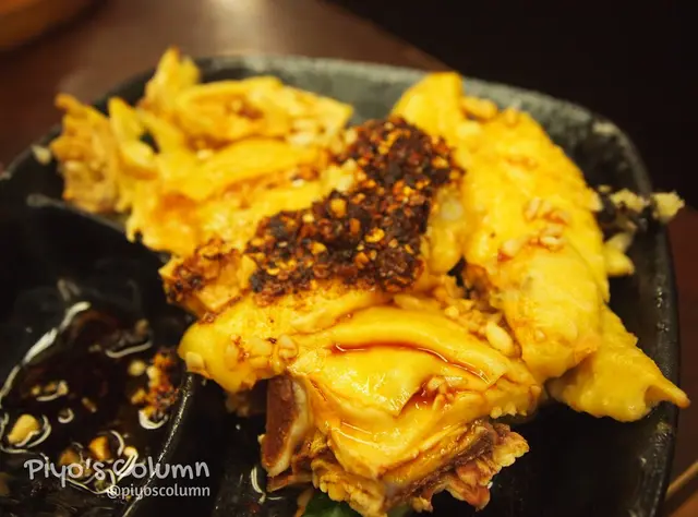 大大碟，外皮、肉質細滑，辣醬香口，可惜青失沒手拍過。