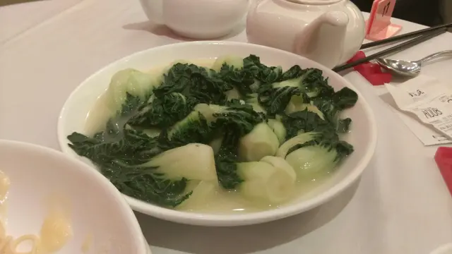 芝士焗龍蝦伊麵底+清湯浸時蔬