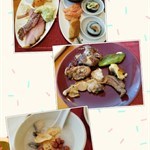 日式食物 三文魚都係好食，紅棗炆雞，雞食落很滑溜，最下圖就係魚粥