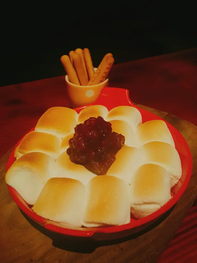 焗綿花糖脆脆伴北海道紅豆